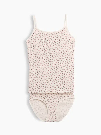 Gap Kids Organic Stretch Cotton Pj Cami & Bikini Brief Set In Ditsy Floral