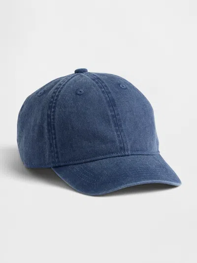 Gap Kids Overdye Baseball Hat In Blue