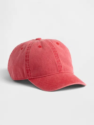 Gap Kids Overdye Baseball Hat In Red