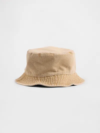 Gap Kids Overdye Denim Bucket Hat In Neutral