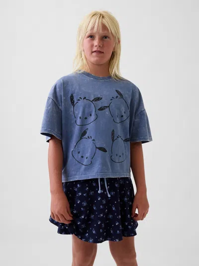 Gap Kids Oversized Boxy Graphic T-shirt In Bainbridge Blue