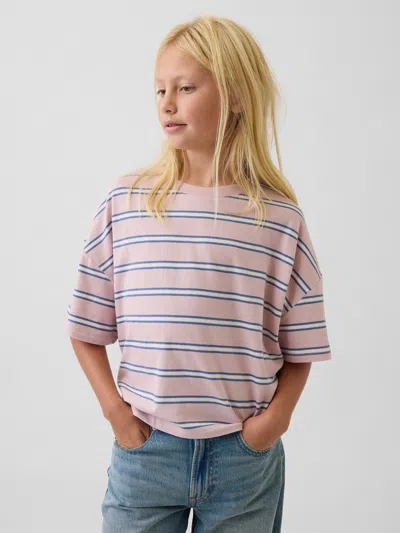 Gap Kids Oversized Boxy Stripe T-shirt In Multi