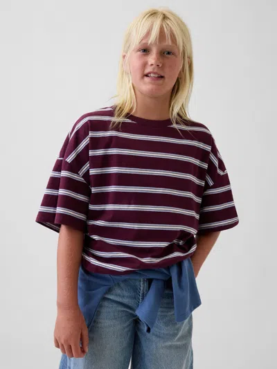 Gap Kids Oversized Boxy Stripe T-shirt In Multi