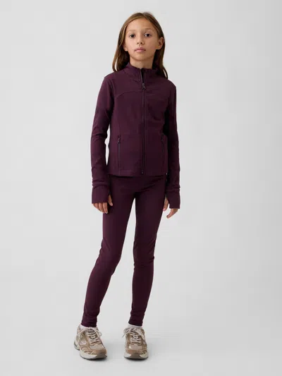 Gap Kids Performance Leggings In Bordeaux Red