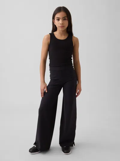 Gap Kids Performance Wide-leg Leggings In Black