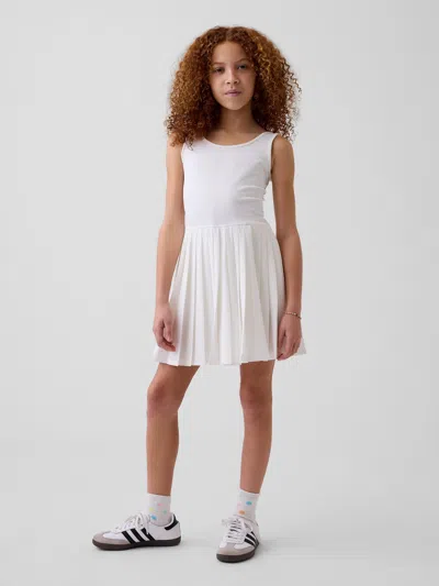 Gap Kids Pleated Tennis Dress In Off White