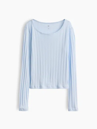 Gap Kids Pointelle T-shirt In Blue