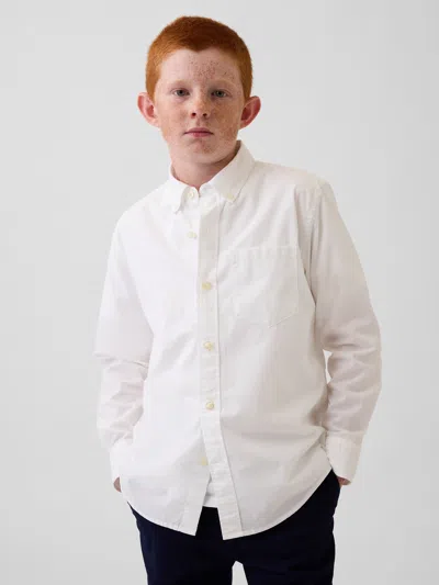Gap Kids Poplin Uniform Shirt In Off White
