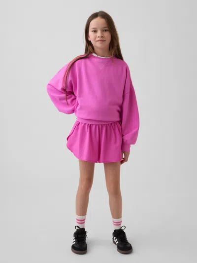 Gap Kids Quick-dry Butterfly-hem Run Shorts In Neon Pink Glow