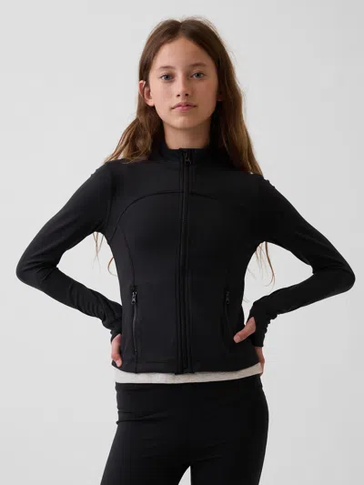 Gap Kids Quick-dry Zip Jacket In Black