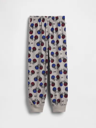 Gap Kids Recycled Football Logo Pj Joggers In Urban Jungle Grey