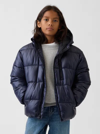 Gap Kids Recycled Heavyweight Puffer Jacket In Brown