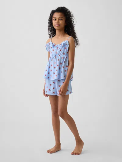 Gap Kids Recycled Pj Ruffle Cami Short Set In Blue Brannan Bears