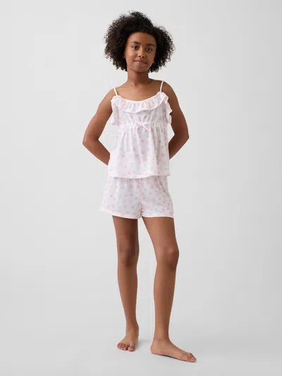 Gap Kids Recycled Pj Ruffle Cami Short Set In Multi Seashells