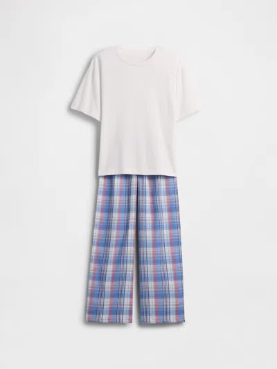 Gap Kids Recycled Pj Set In Redblue Plaid