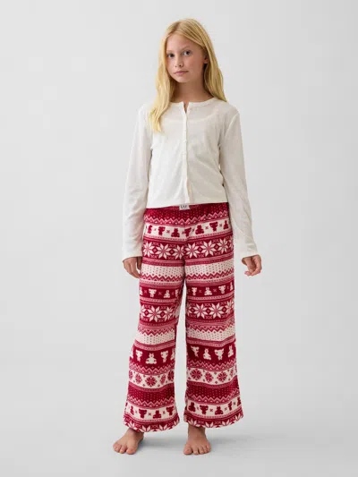 Gap Kids Recycled Sherpa Pj Pants In Red