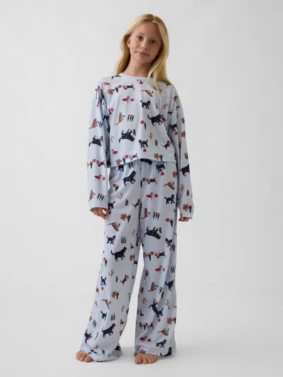 Gap Kids Recycled Wide-leg Pj Set In Multi