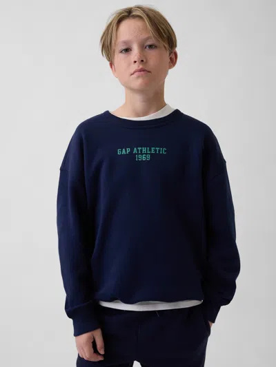 Gap Kids Relaxed Graphic Sweatshirt In Blue