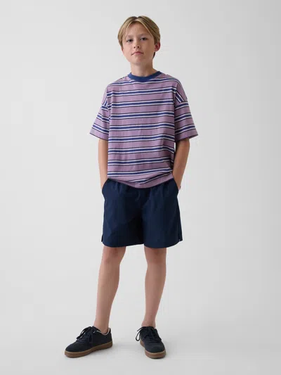 Gap Kids Relaxed Quick-dry Shorts In Navy
