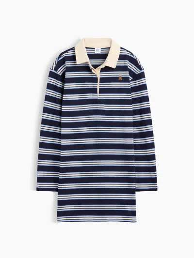 Gap Kids Relaxed Rugby Polo Shirt Dress In Blue