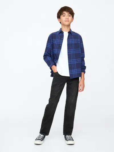Gap Kids Relaxed Straight Jeans In Black Wash