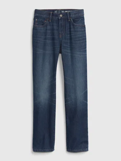 Gap Kids Relaxed Straight Jeans In Dark Wash