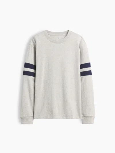 Gap Kids Relaxed Varsity T-shirt In Grey
