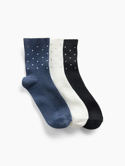 Gap Kids Rhinestone Crew Socks (3-pack) In Multi