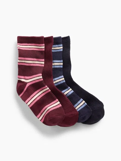 Gap Kids Rib Crew Socks (4-pack) In Multi