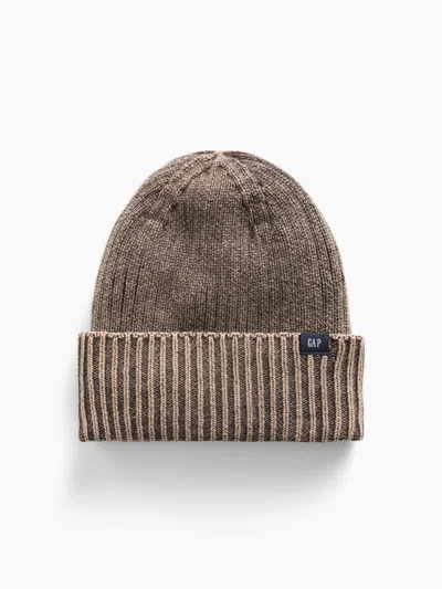 Gap Kids Rib Knit Beanie In Terra Brown