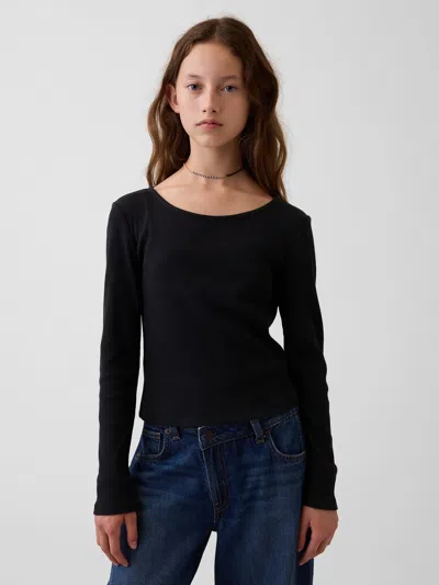 Gap Kids Rib T-shirt In Black
