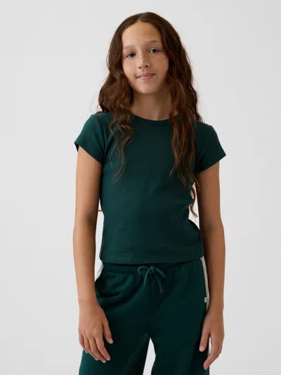 Gap Kids Rib T-shirt In Deep Hunter Green