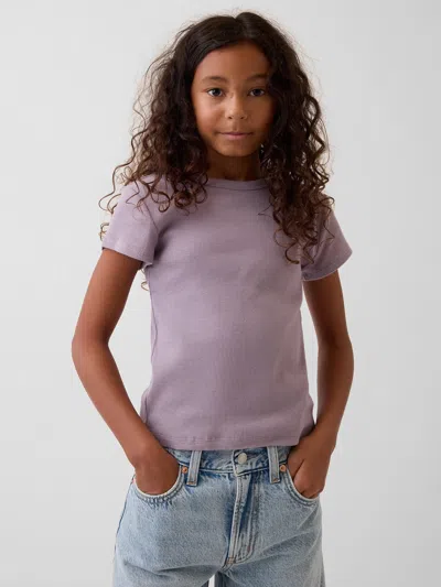 Gap Kids Rib T-shirt In Dusty Mauve