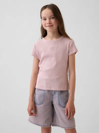 Gap Kids Rib T-shirt In Primitive Pink