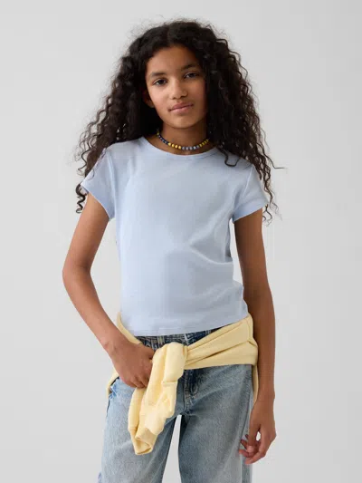 Gap Kids Rib T-shirt In Serene Blue