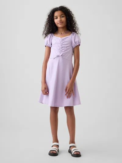Gap Kids Ruched Dress In Nostalgic Lavender