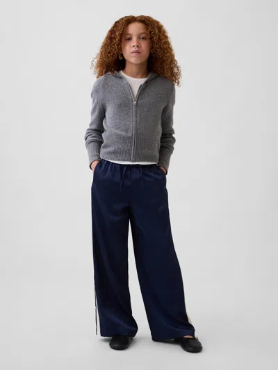 Gap Kids Satin Easy Wide-leg Pants In Blue