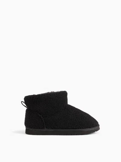 Gap Kids Sherpa Cozy Boots In Black