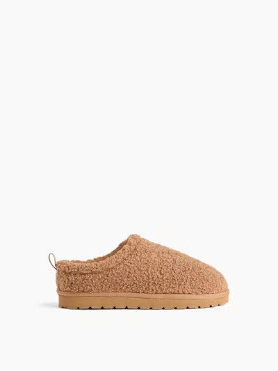 Gap Kids Sherpa Slippers In Kola Nut