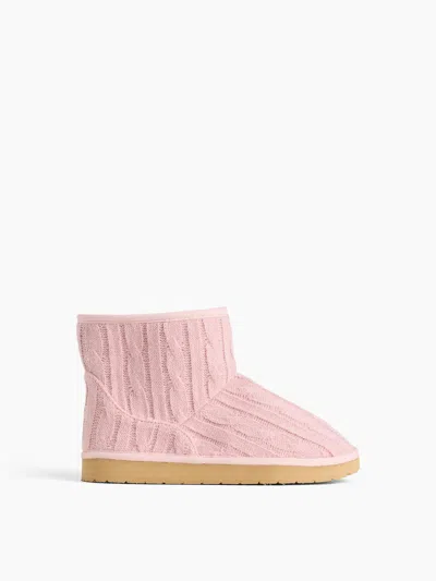 Gap Kids Sherpa-lined Sweater Boots In Primitive Pink