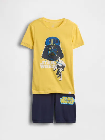 Gap Kids Star Wars Organic Brushed Cotton Pj Short Set In Country Yellow