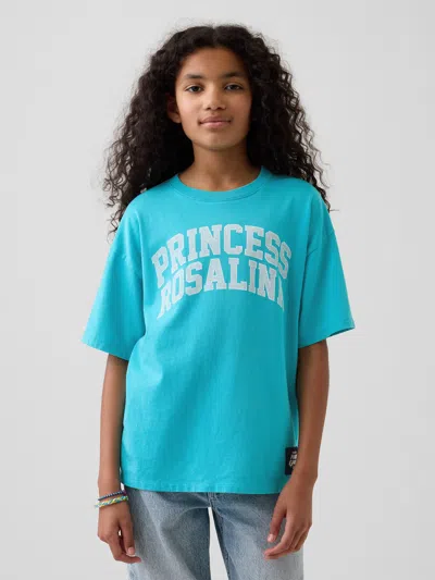 Gap Kids Super Mario Relaxed Graphic T-shirt In Aqua Tropic