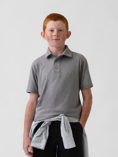 Gap Kids Tech Performance Polo Shirt In Grey