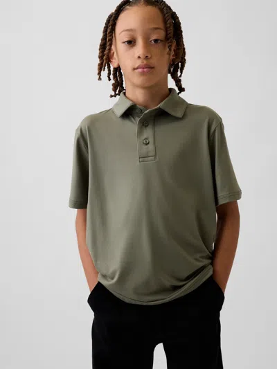 Gap Kids Tech Performance Polo Shirt In Mesculen Green