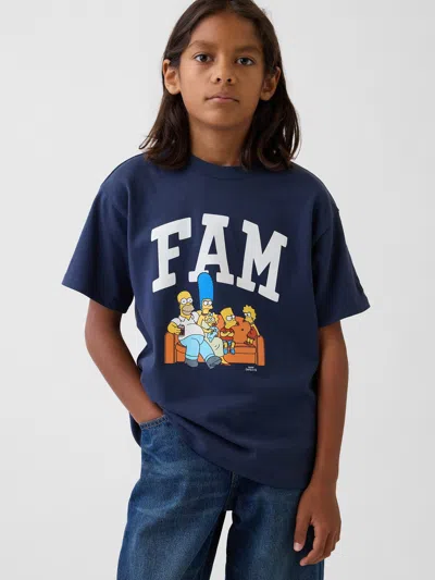 Gap Kids The Simpsons Fam Logo T-shirt In Black
