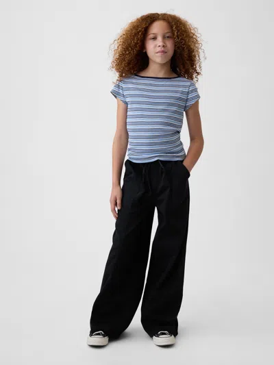 Gap Kids Twill Baggy Pants In Black