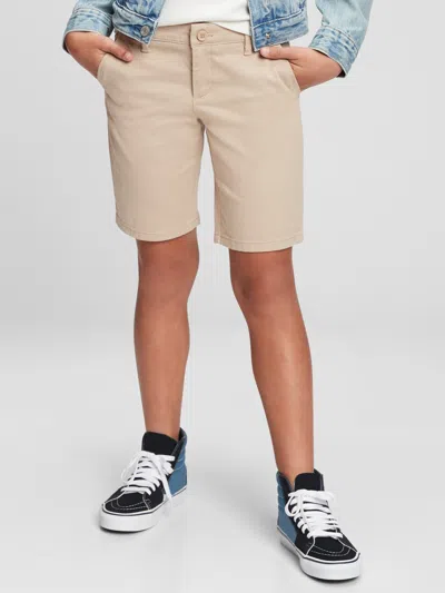 Gap Kids Uniform Bermuda Shorts In Beige