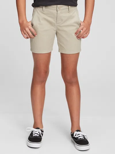 Gap Kids Uniform Midi Shorts In Beige