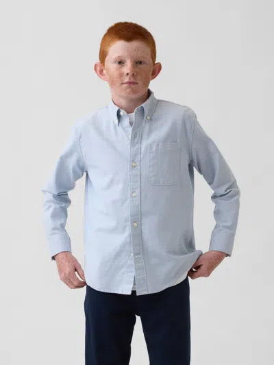 Gap Kids Uniform Oxford Shirt In Beach Blue