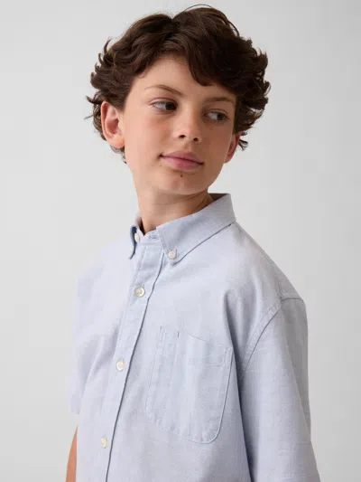 Gap Kids Uniform Oxford Shirt In Beach Blue